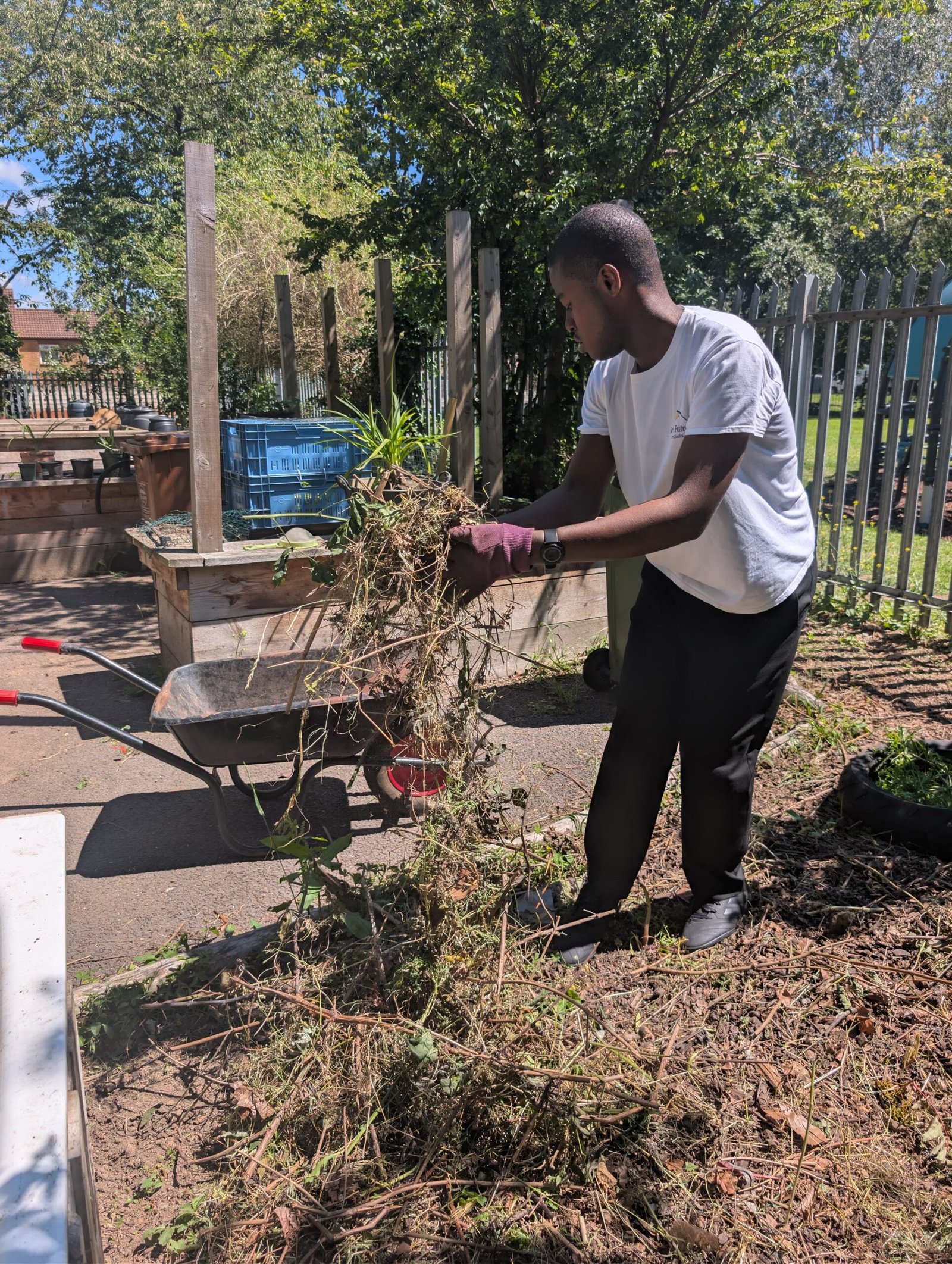 Learners in horticulture activities